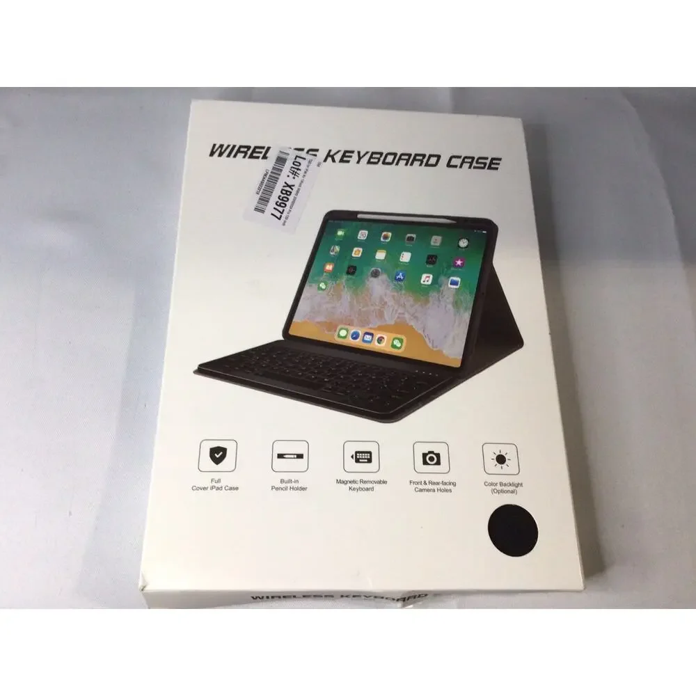 TQQ for iPad Air 13-inch (M2) 2024 & Pro 12.9 inch 2022 Case with Keyboard Black